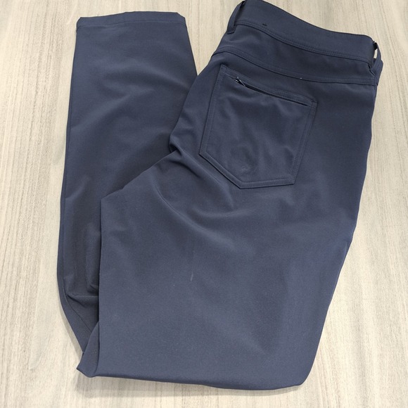 Mizzen Main Mens Helmsman Chino Pant 35x30 Blue Slim 4-Way Stretch Wicking Golf - Picture 1 of 7